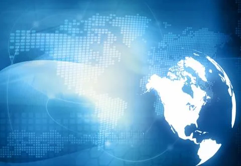 America map technology style Stock Illustration