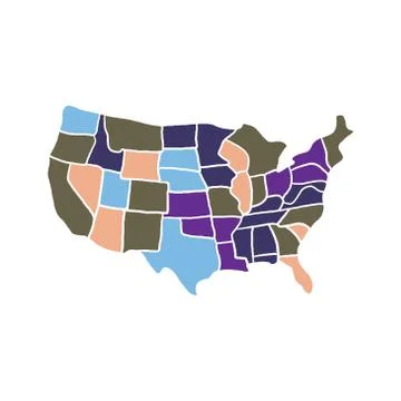 America map vector design template illustration Stock Illustration