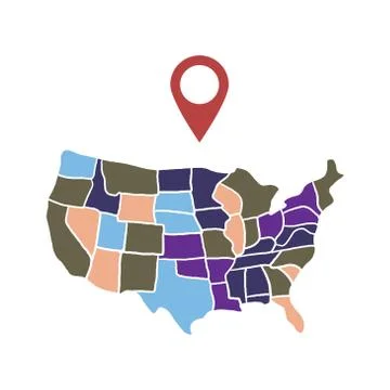 America map vector design template illustration Stock Illustration