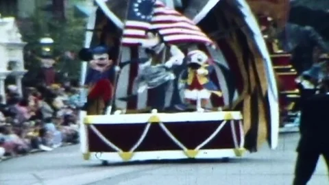 America on parade lead float Video stock 83615906