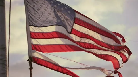 America ripped flag. 스톡 동영상 54688564