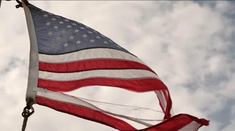 America ripped flag. 스톡 동영상 54688859