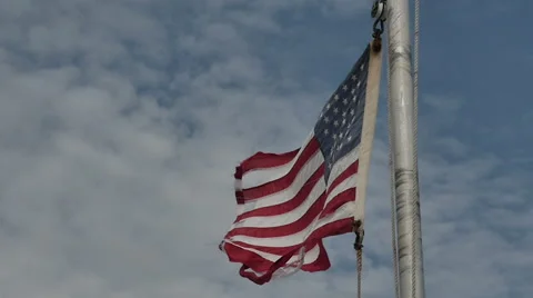 America ripped flag. 스톡 동영상 54689026