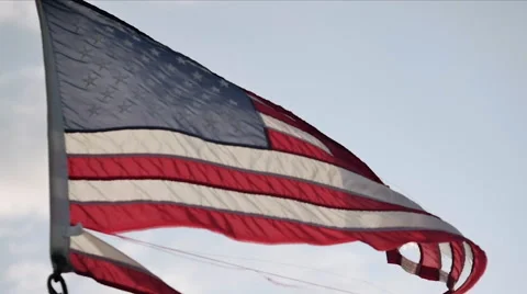 America ripped flag. 스톡 동영상 54689075
