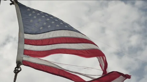 America ripped flag. Stock Footage 54689087