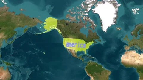 America sipmle map animation Stockbeeldmateriaal 297475800