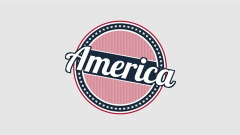 America with stars pattern Vidéo 166372937