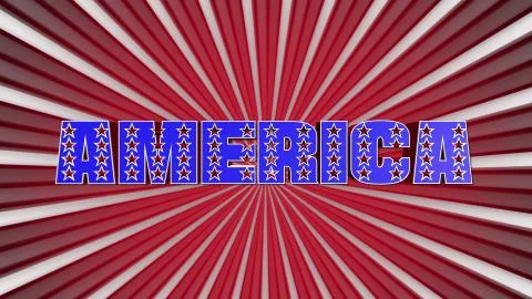 America Text Flag Stock Illustration