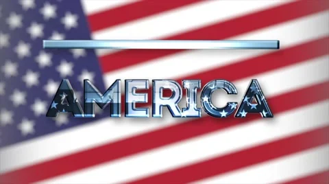 America Text Stinger Stock Footage 66112716