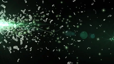 America US dollar note particle light glow animation Video stock 147596448