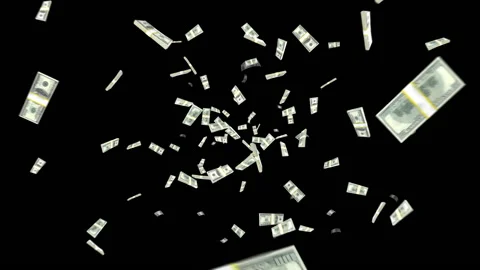 America US dollar note particle light glow animation 库存影片 148938219