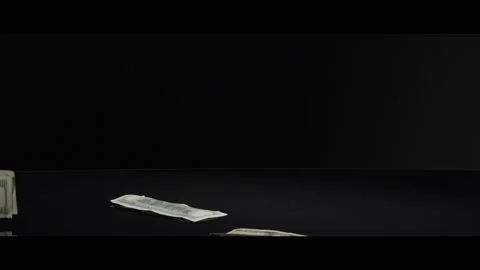 American $100 Bills Falling onto a Reflective Surface 스톡 동영상 201531070