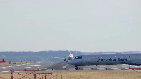 American Airlines Plane Taking Off Stock Footage 308762953