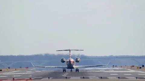 American Airlines Plane Taking Off Stock Footage 308762968