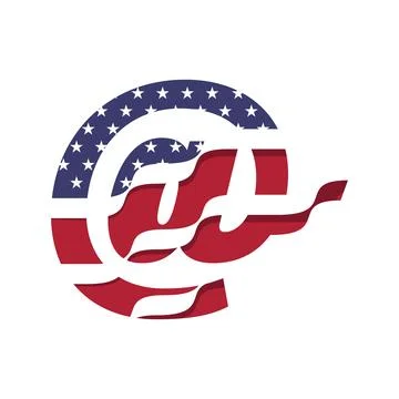 American Alphabet Flag At Stock Illustration