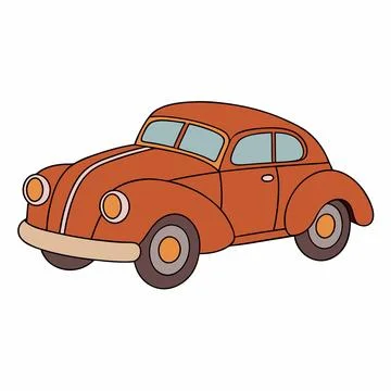 American-ancient-car Stock Illustration