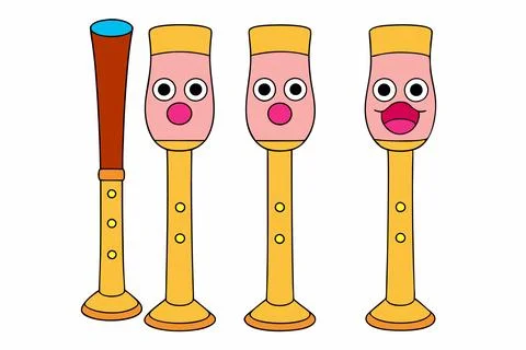 American-ancient-flute Stock Illustration