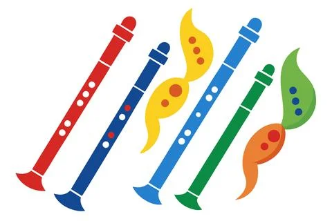 American-ancient-flute Stock Illustration