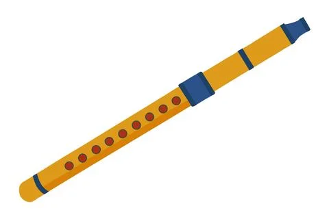 American-ancient-flute Stock Illustration