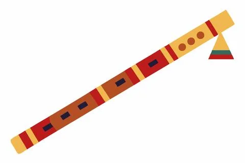 American ancient flute Stock Illustration