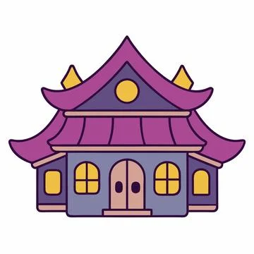 American-ancient-house Stock Illustration