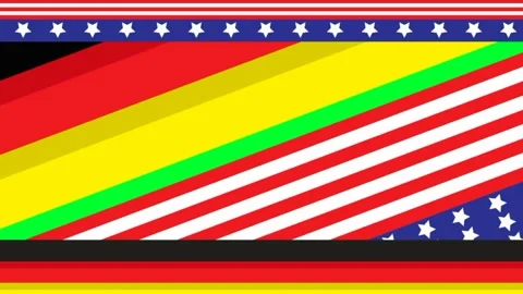 American and german flag theme background animation open close Stock Footage 237656179