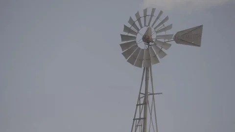 American Antique windmill Stock Footage 244705570