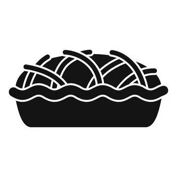 American apple pie icon simple . Sweet fruit Stock Illustration