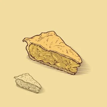 American apple pie Stock Illustration