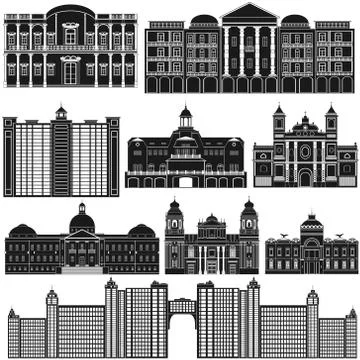 American Architecture Stock-Illustration