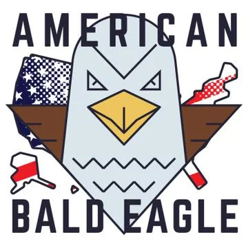 American Bald Eagle Poster Stock-Illustration