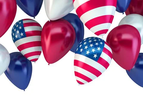 American balloons background Stock Illustration