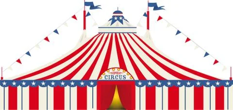 American big top circus Stock Illustration