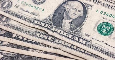 American bill notes Stock Photos