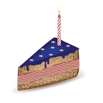 American Birthday Cake Illustrazione stock
