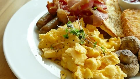 American Breakfast Stock-Footage 78142461