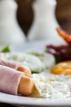 American breakfast. Stock Photos