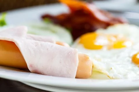 American breakfast. Stock Photos