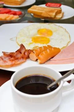 American breakfast Stock Photos