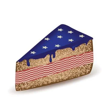 American Cake Stock Illustration
