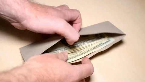 American cash in a envelope Stock Footage 78282866
