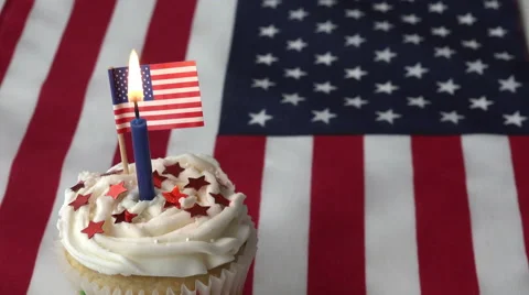 American celebration cupcake Video stock 50813659