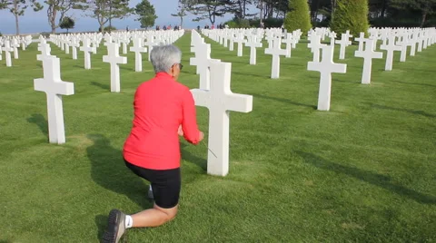 American Cemetery in Normandy Video stock 42709712