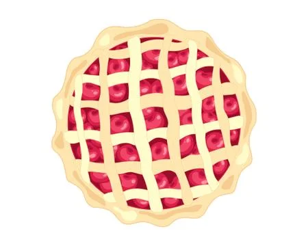 American cherry pie Stock Illustration