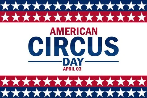 American Circus Day, background 库存插图