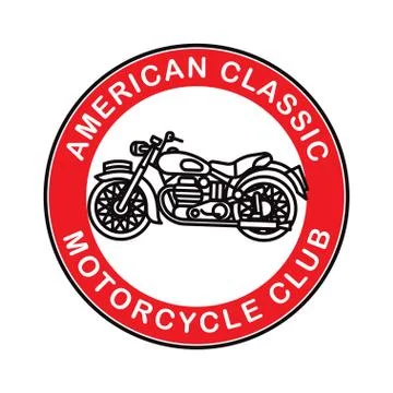 American classic motorcycle logotype. Vector. Isolated. Stock Illustration
