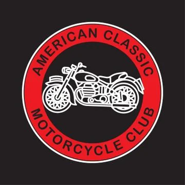 American classic motorcycle logotype. Vector. Isolated. Stock Illustration
