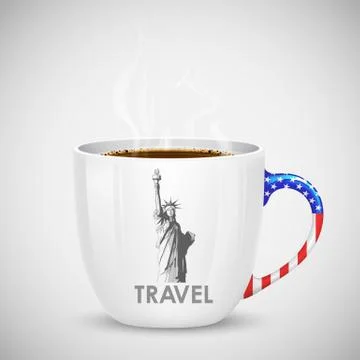 American Coffee CUp Stock Illustration