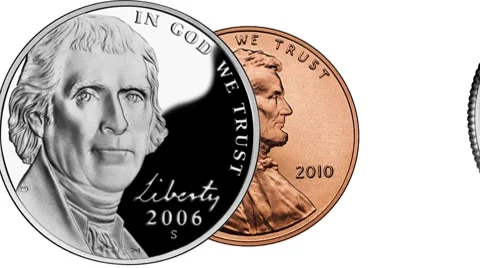 American Coins in Motion 스톡 동영상 8797071
