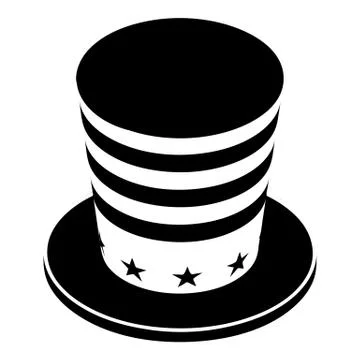 American conic hat icon, simple style Stock Illustration